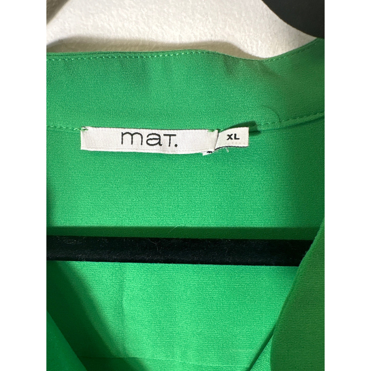 MAT. Bright Green Short Sleeve Button Up Shirt Dress Sz XL