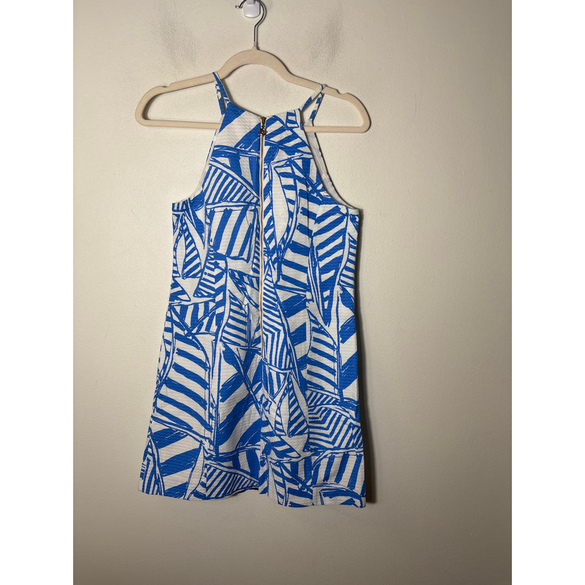 Lilly Pullitzer Blue and White Mini Dress Sz 2
