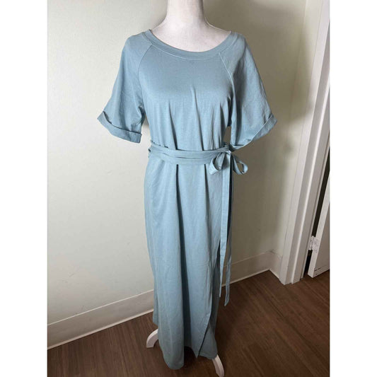 Tuckernuck Light Blue Cuffed Sleeve Tee Maxi Dress Sz M