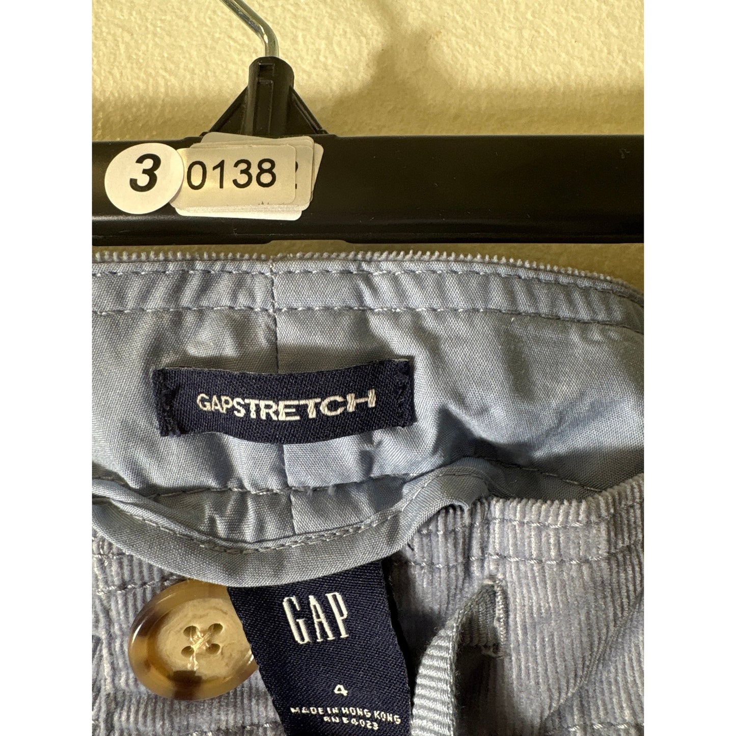 Gap Light Blue Drawstring Cargo Cord Pant Sz 4