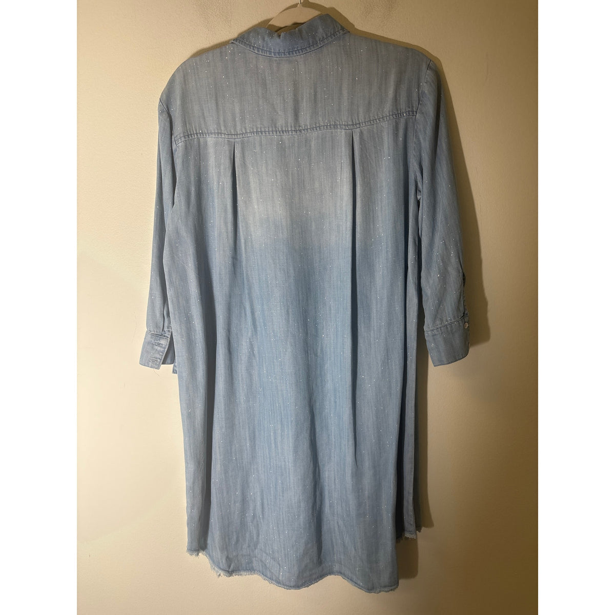 Belle Dahl Denim With Paint Dots Dress Sz M