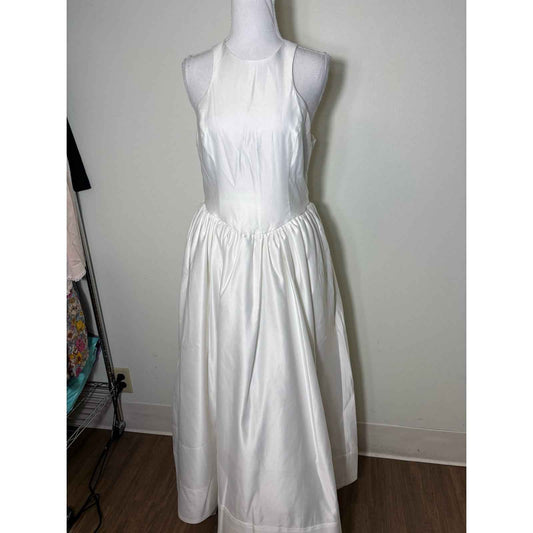 NWT BHLDN Ivory White Sleeveless Gown with Full Skirt Sz M