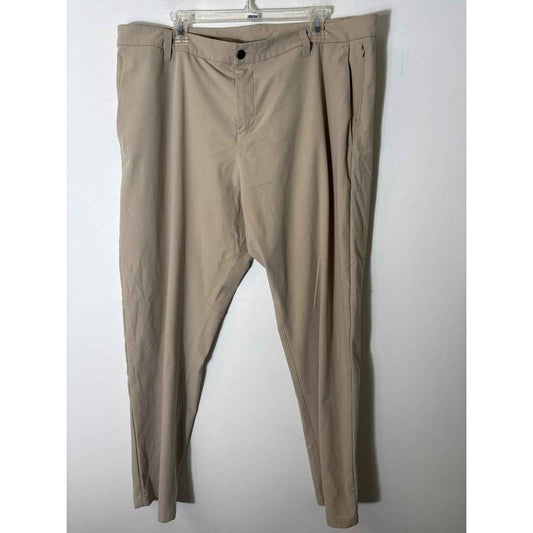 Men's Lululemon Medium Khaki Performance style Pants sz 40x32