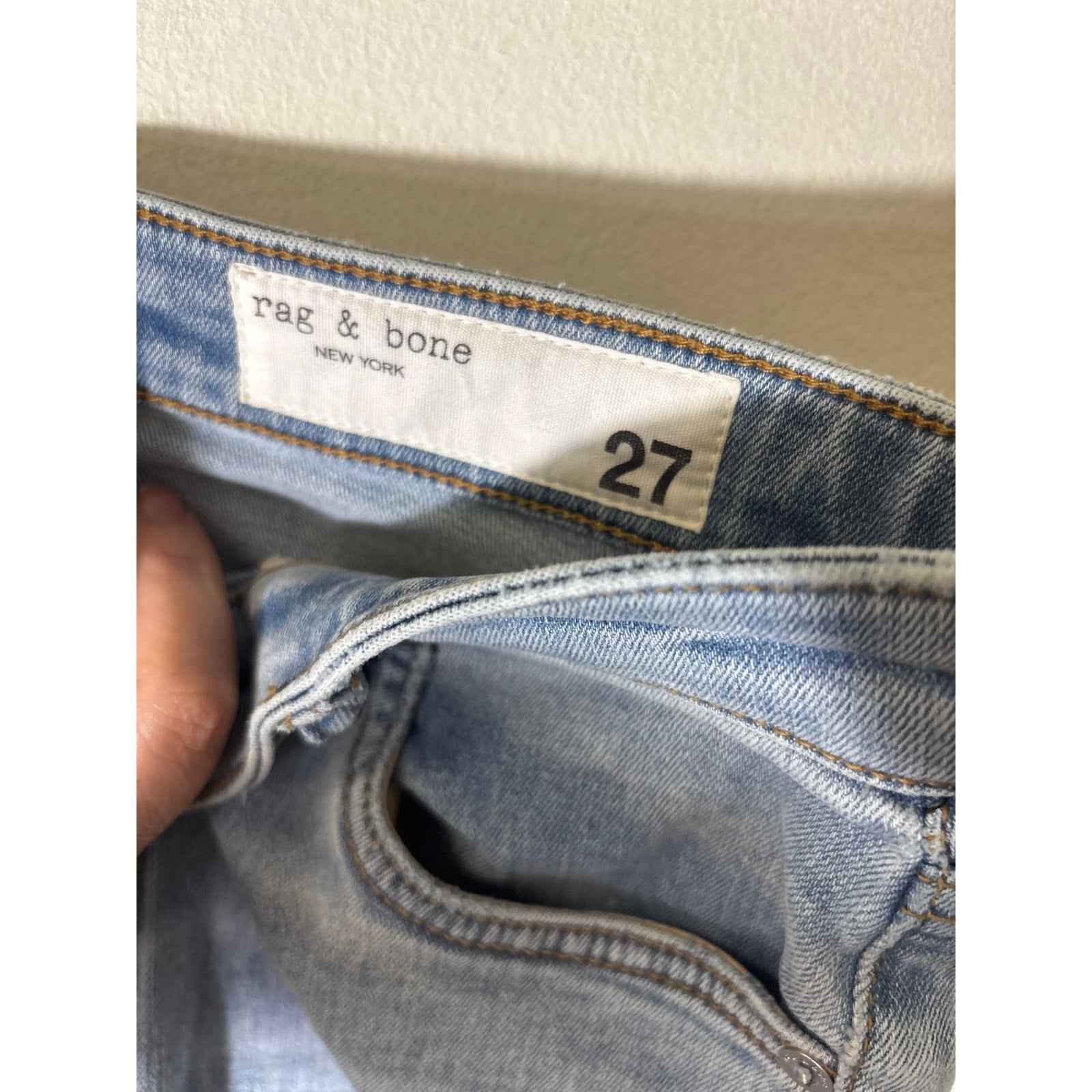 Rag & Bone Light Wash "Casey High Rise Flare" Blue Jean Sz 27