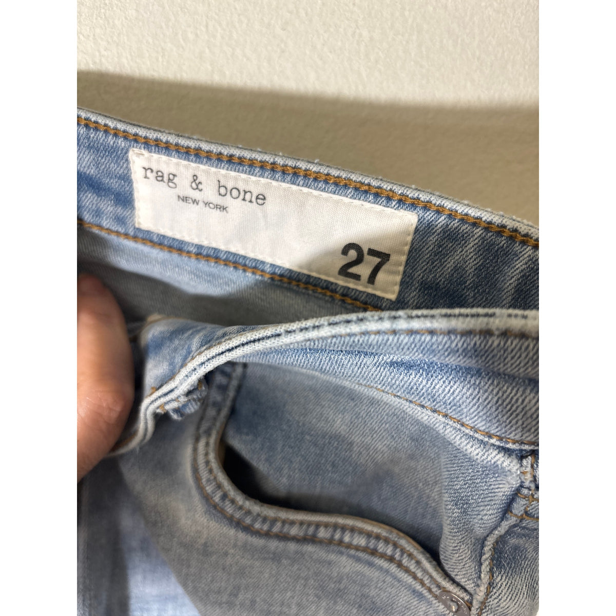 Rag & Bone Light Wash "Casey High Rise Flare" Blue Jean Sz 27