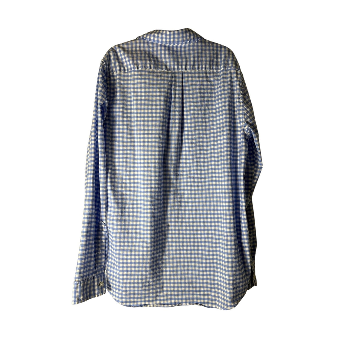 Boys Vineyard Vines Blue and White Gingham Button Up Shirt Sz L