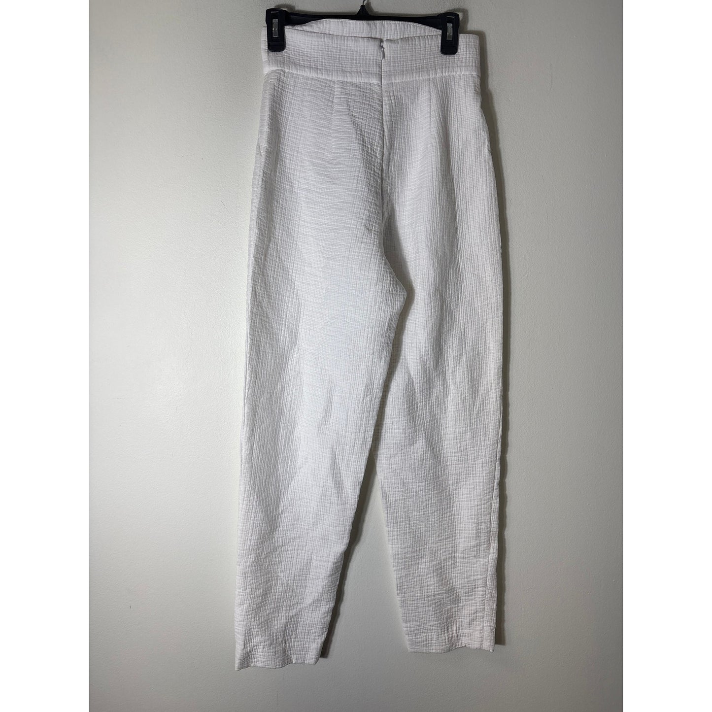 Rachel Comey White Straight Leg Back Zip Ankle Pants Sz S