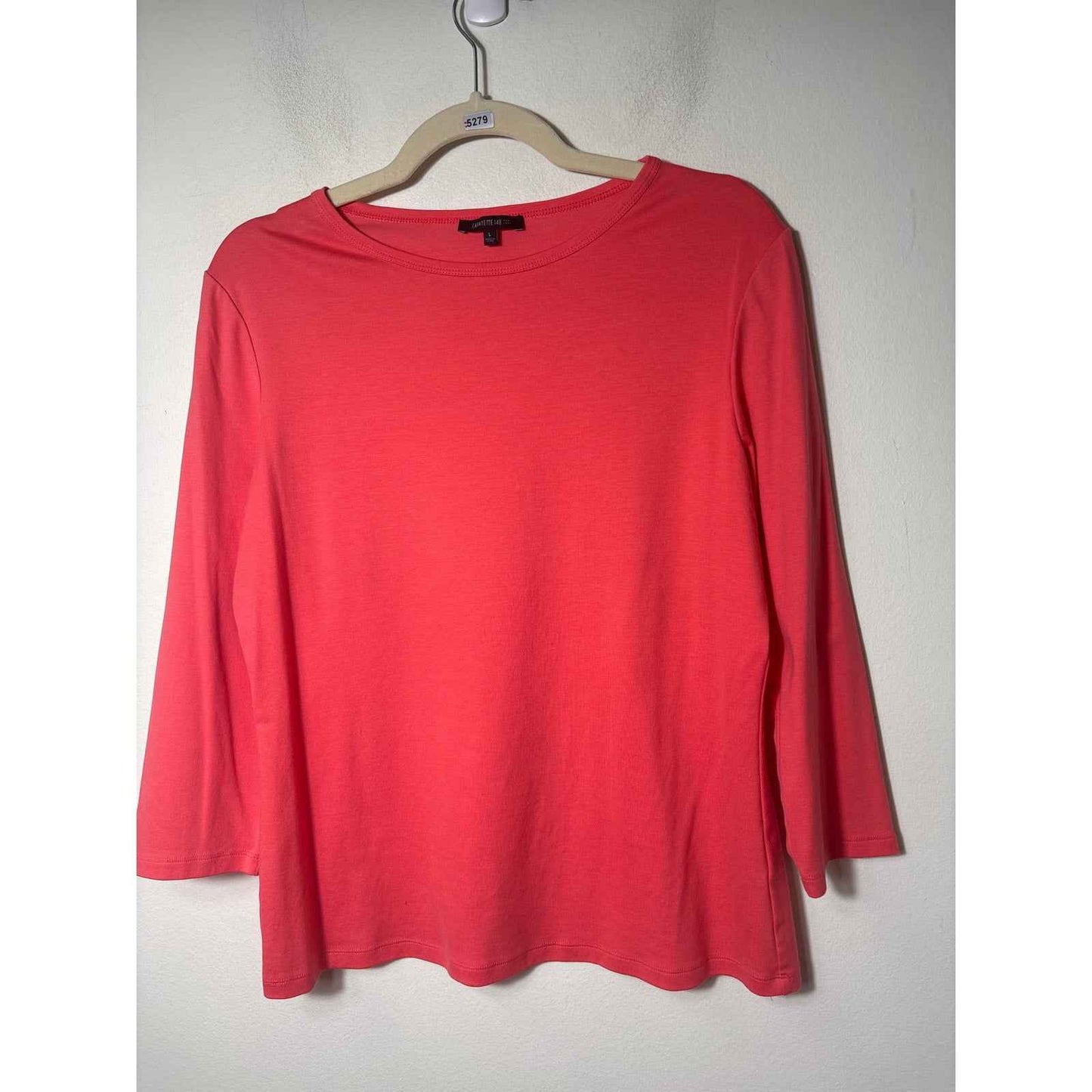 Lafayette 148 Pinkish Orange Long Sleeve Shirt Sz L