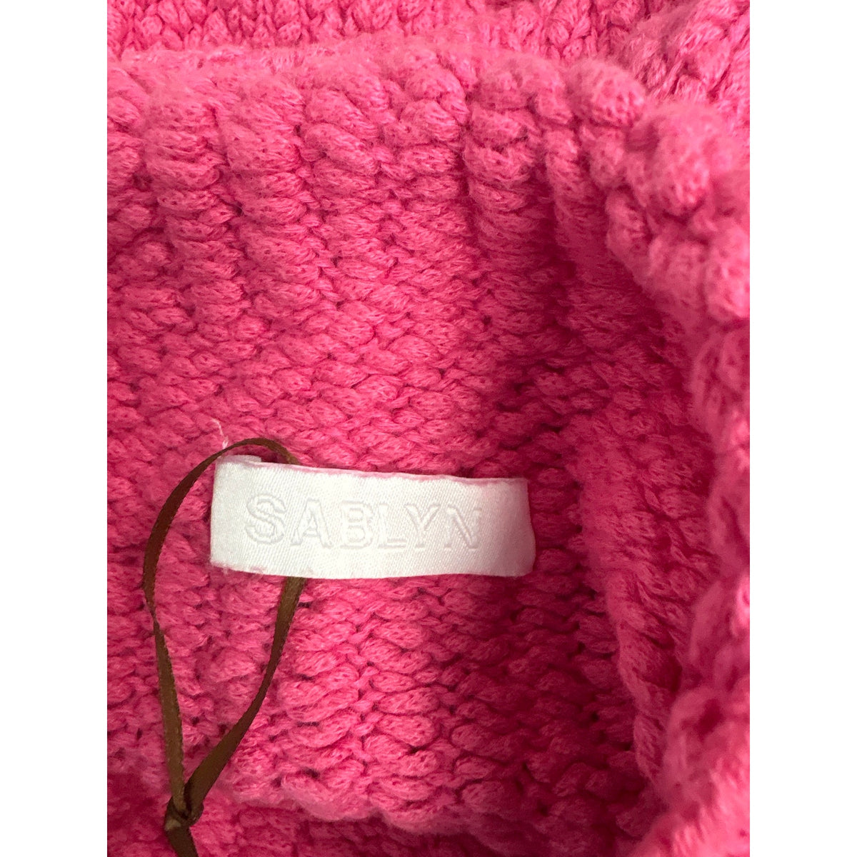 Sabyln Pink Knit Roll Over Neck Sleevless Sweater Sz L