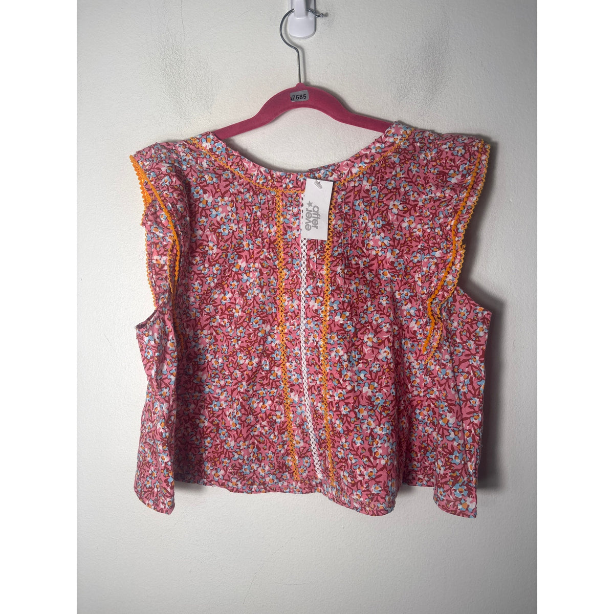 Girls NWT Poupette St. Barth Sleeveless Floral Cotton Top Sz 12