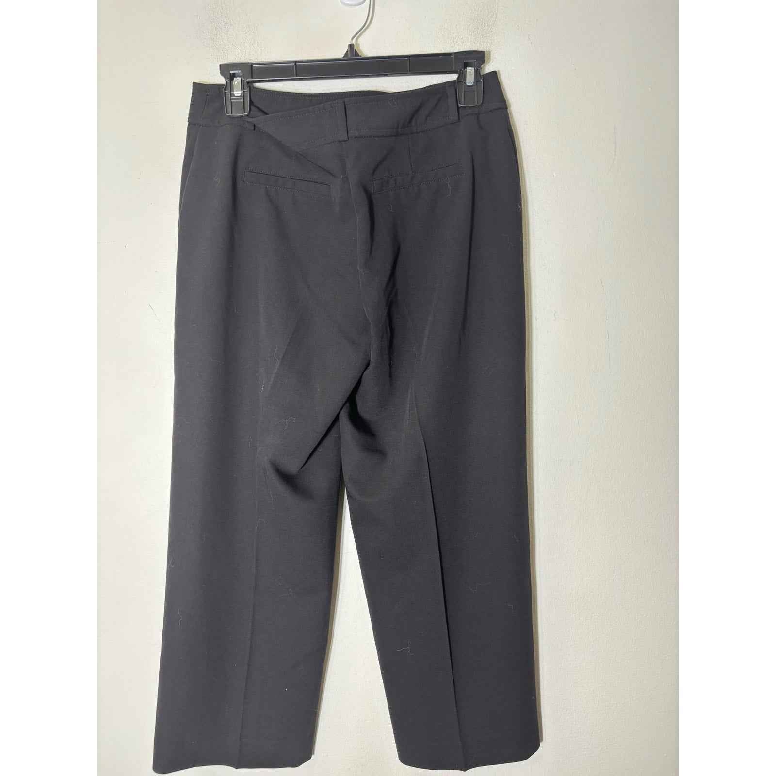 White House Black Market Black Wide Leg Capri Pants Sz 4