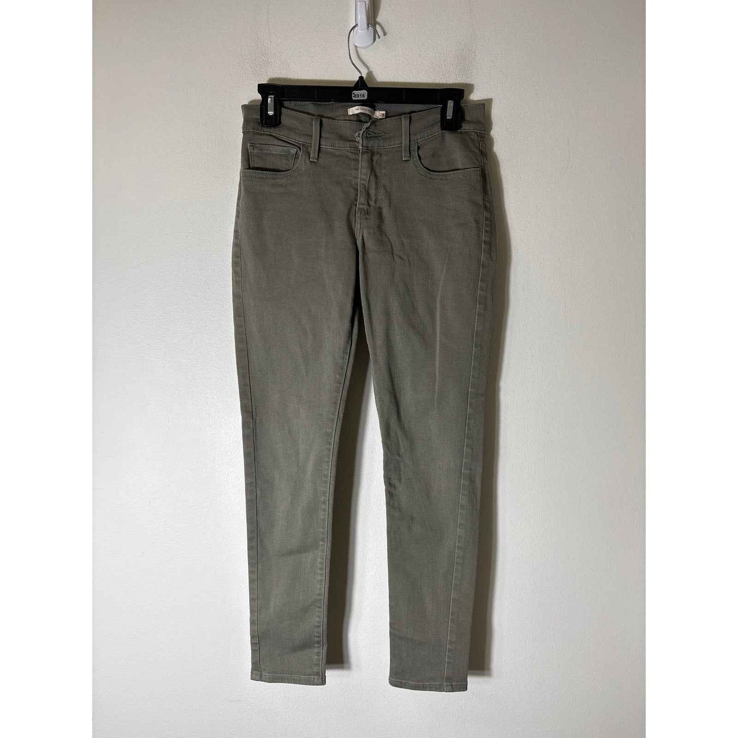 Levi's Army Green 710 Skinny Denim Jeans Sz 28