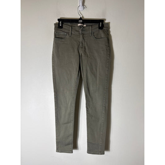 Levi's Army Green 710 Skinny Denim Jeans Sz 28