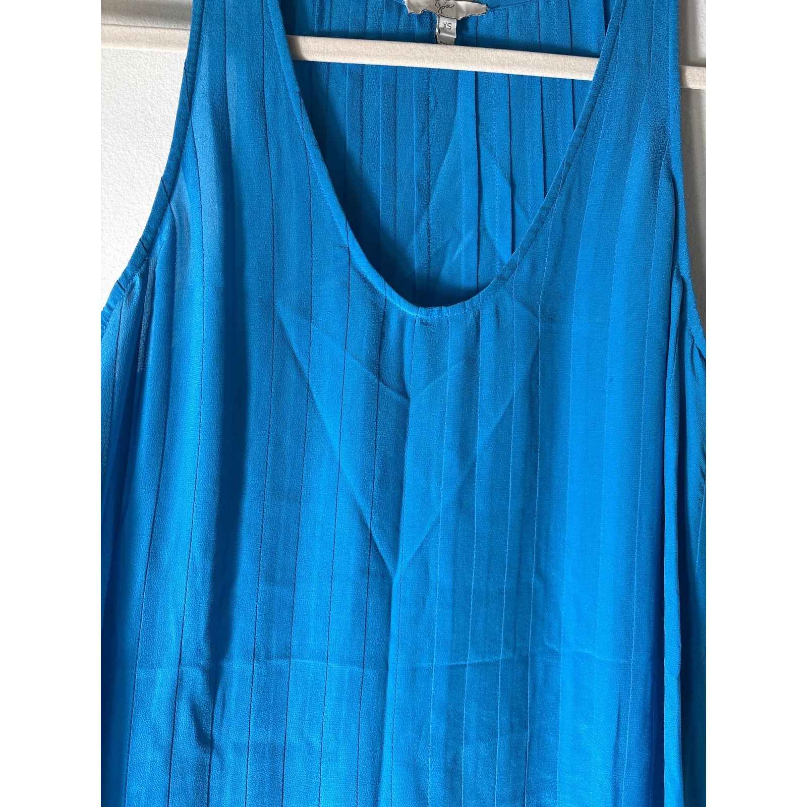Joie Bright Blue Sleeveless Silk Mini Dress Sz XS