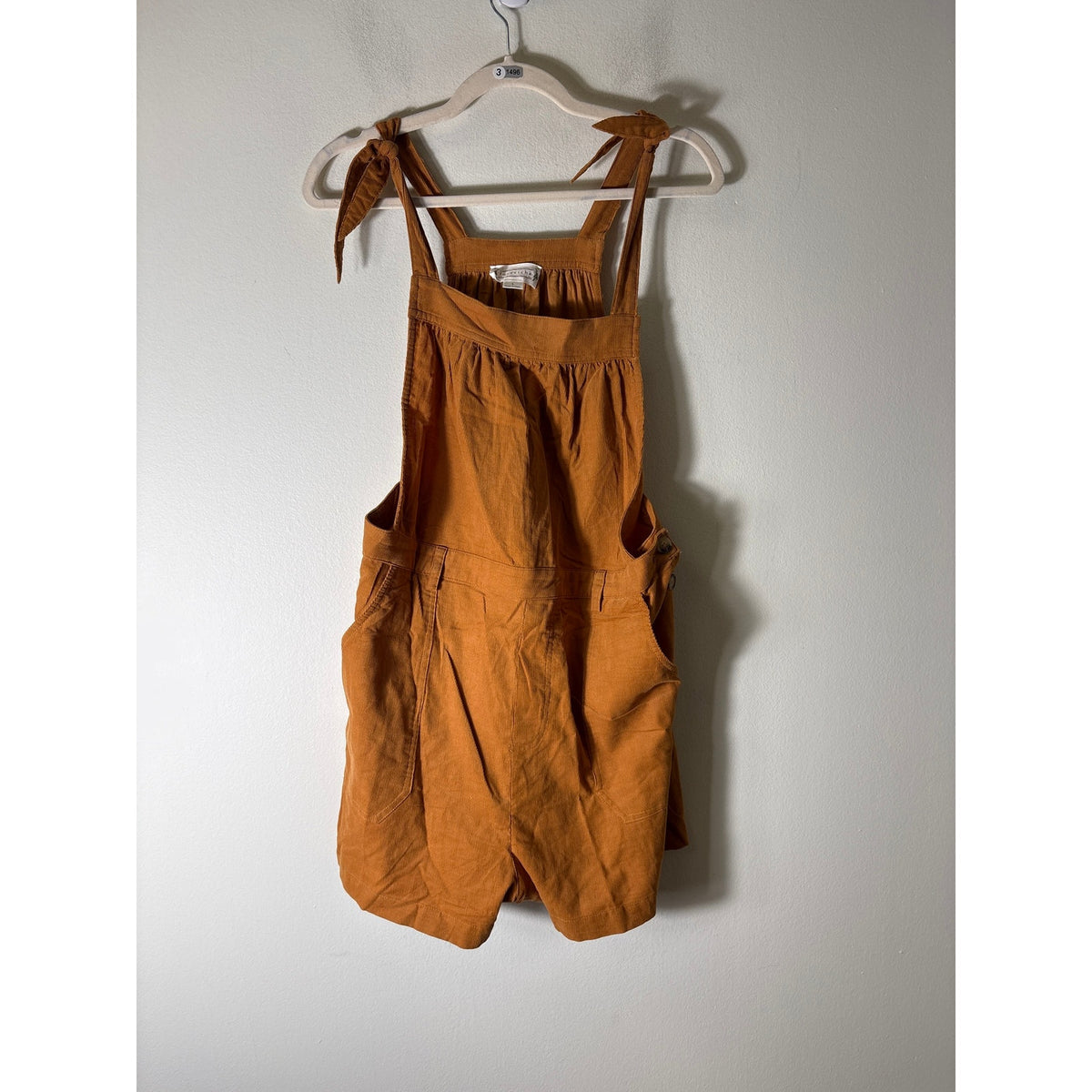 Loveriche Burnt Orange Cordoroy Overall Shorts Sz L