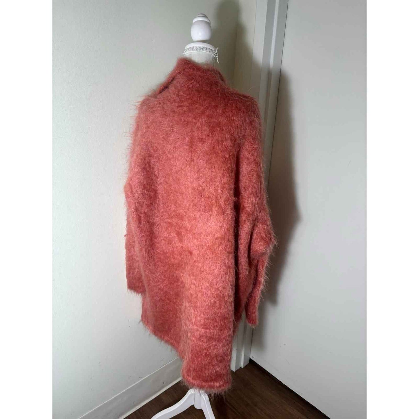 Scanlan Theodore Soft Orange/Pink Mohair Sweater Jacket Sz One Size