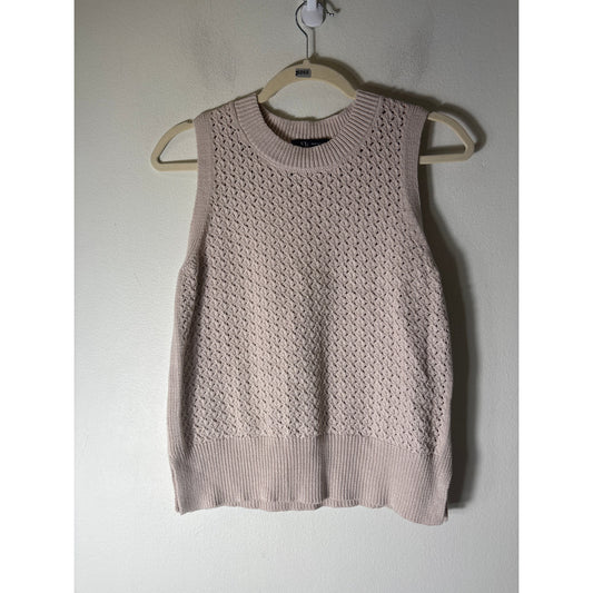 KLd Tan Knit Sleeveless Sweater Sz S/M