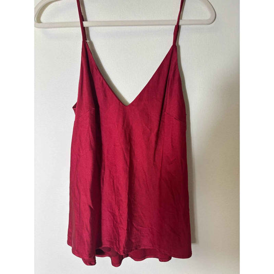Chloe Kristyn Crimson Red V-Neck Cami Sz M