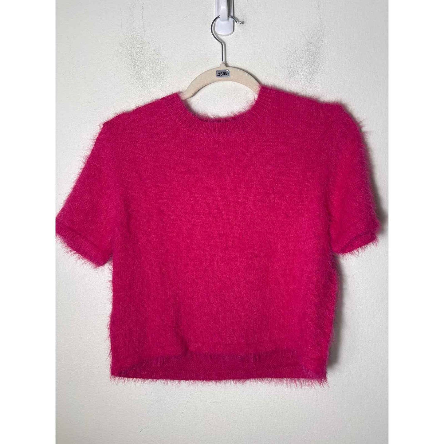 Pants Store Hot Pink Fuzzy Crop Sweater Sz L