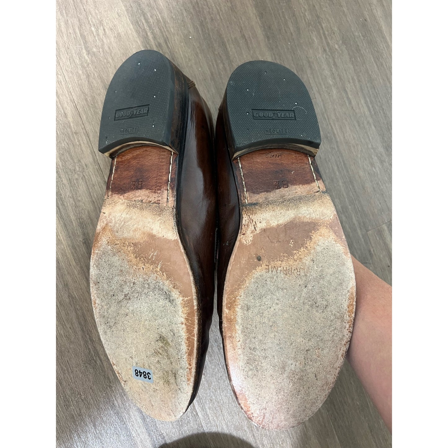 Mens Brown Leather Martin Dingman Loafers size 8.5