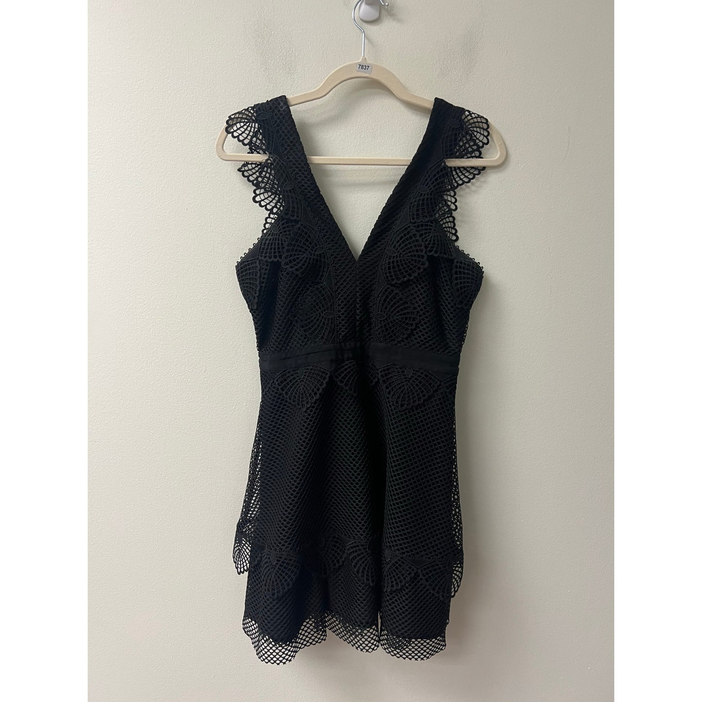 Shilla Black Lace Mini Dress Sz M