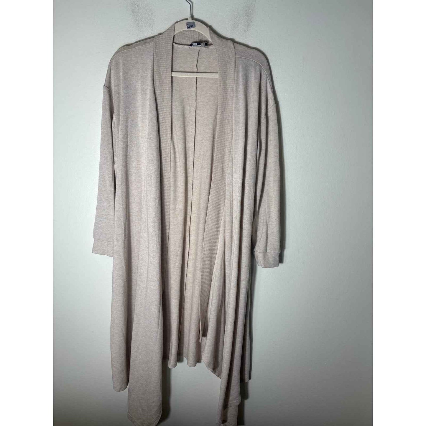 1. State Light Beige Long Sleeve Open Front Long Cardigan Sz S