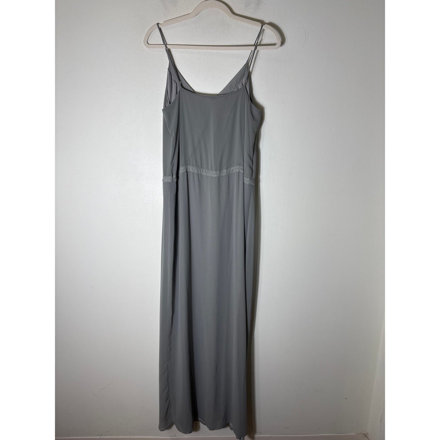 Rory Beca Gray Sleeveless Blouson Maxi Dress Sz M