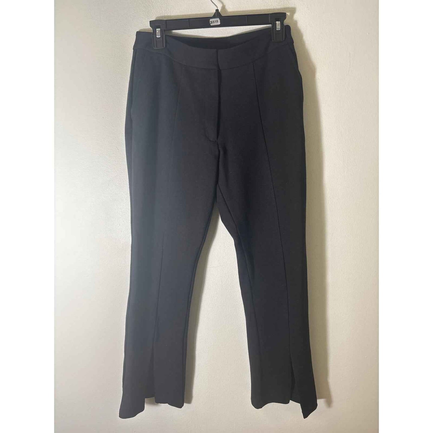 Sundays Black Front Seamed with Slits Slacks Sz M