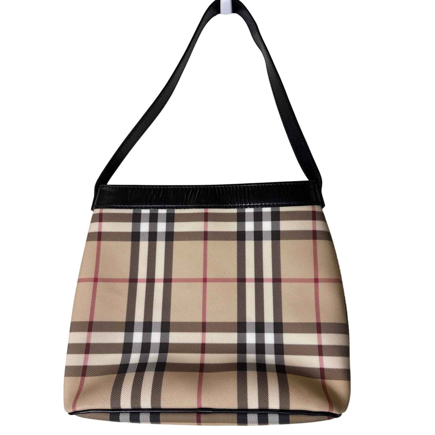Burberry Classic Vintage Plaid Vinyl Handbag 10"x 8"