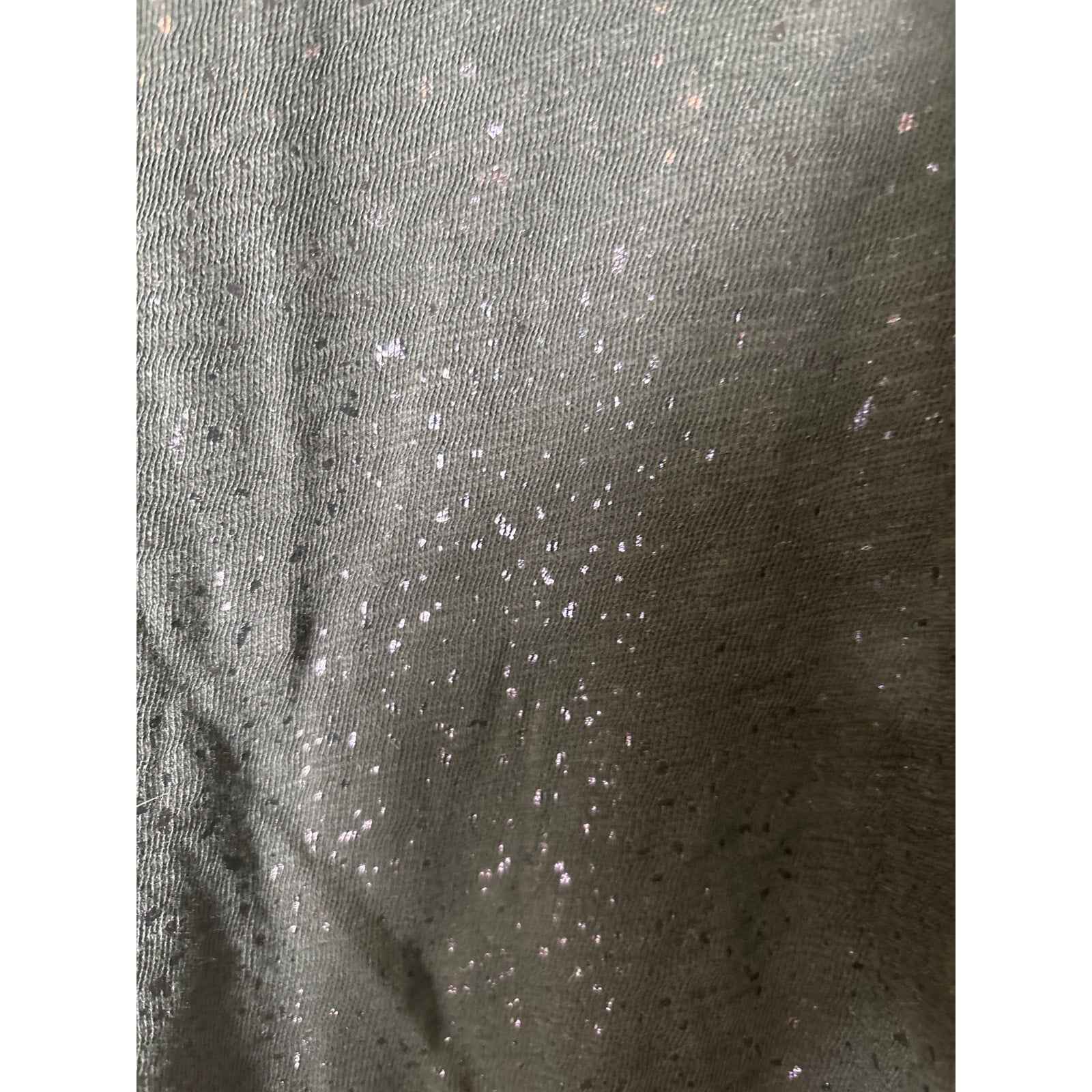 ATM Black Long Sleeve Sparkle Cotton Shirt Sz M