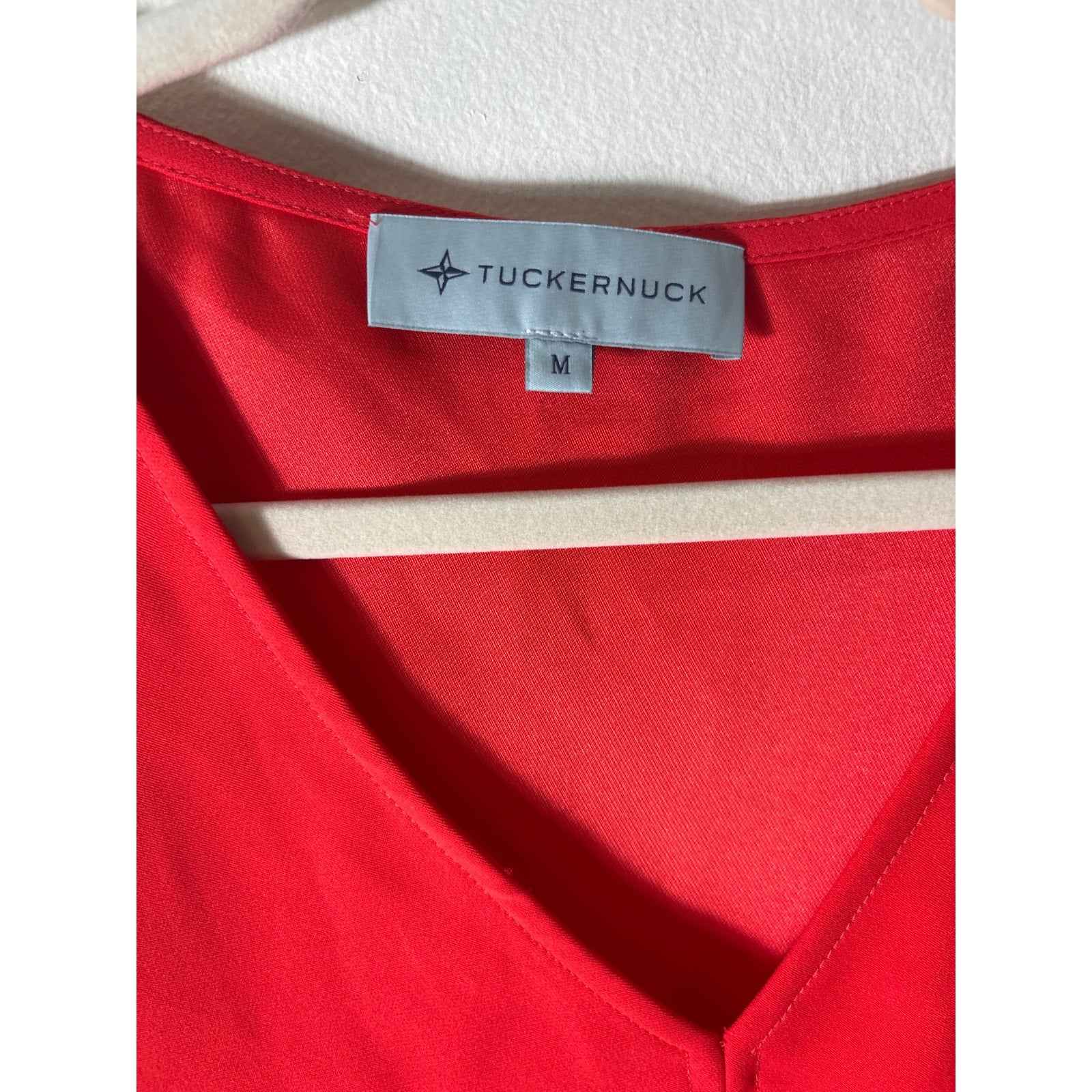 Tuckernuck Red V Neck Top Sz M