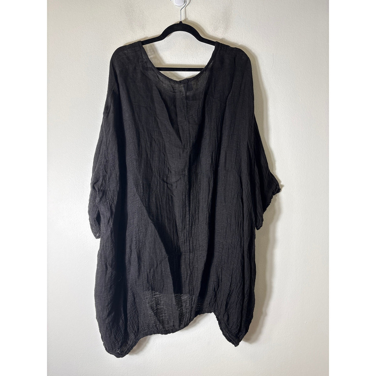Eterea Black Gauze Oversize Top Sz OS