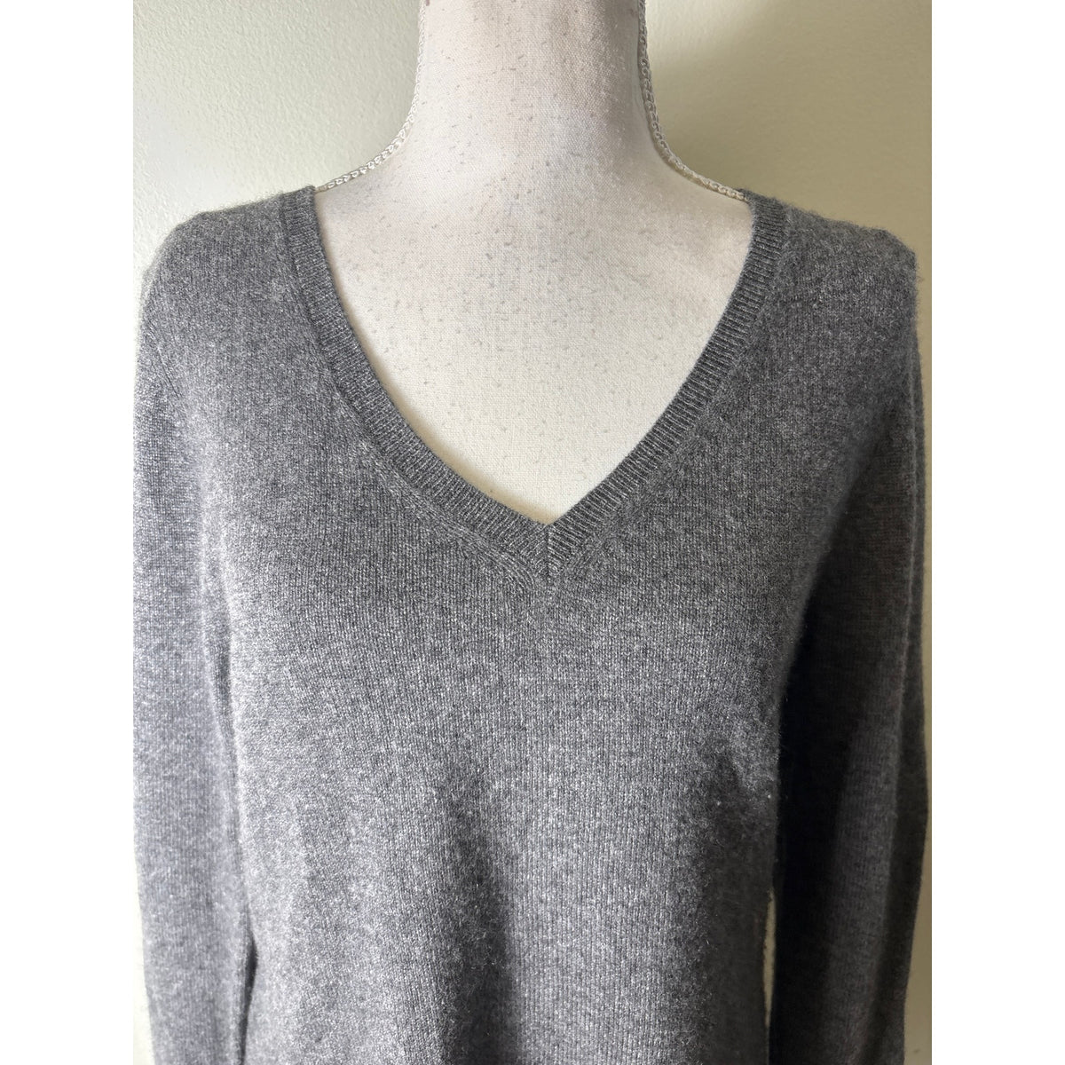 Alex Marie Gray Cashmere Pullover Sweater Sz L