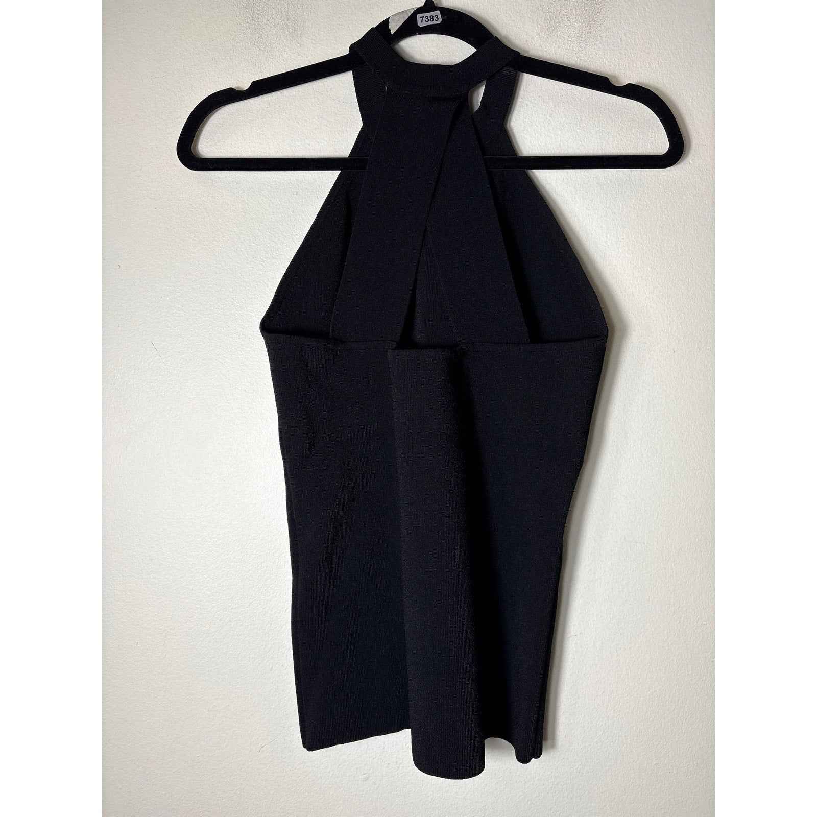 Autumn Cashmere Black Halter Top Sz M