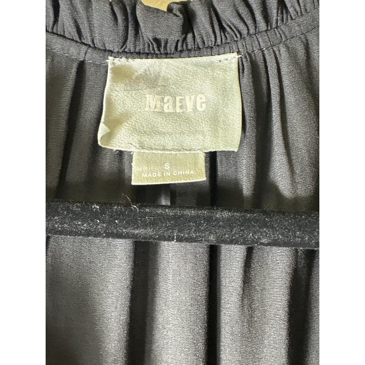 Maeve Black Cold Shoulder Long Sleeve Shirt Sz S