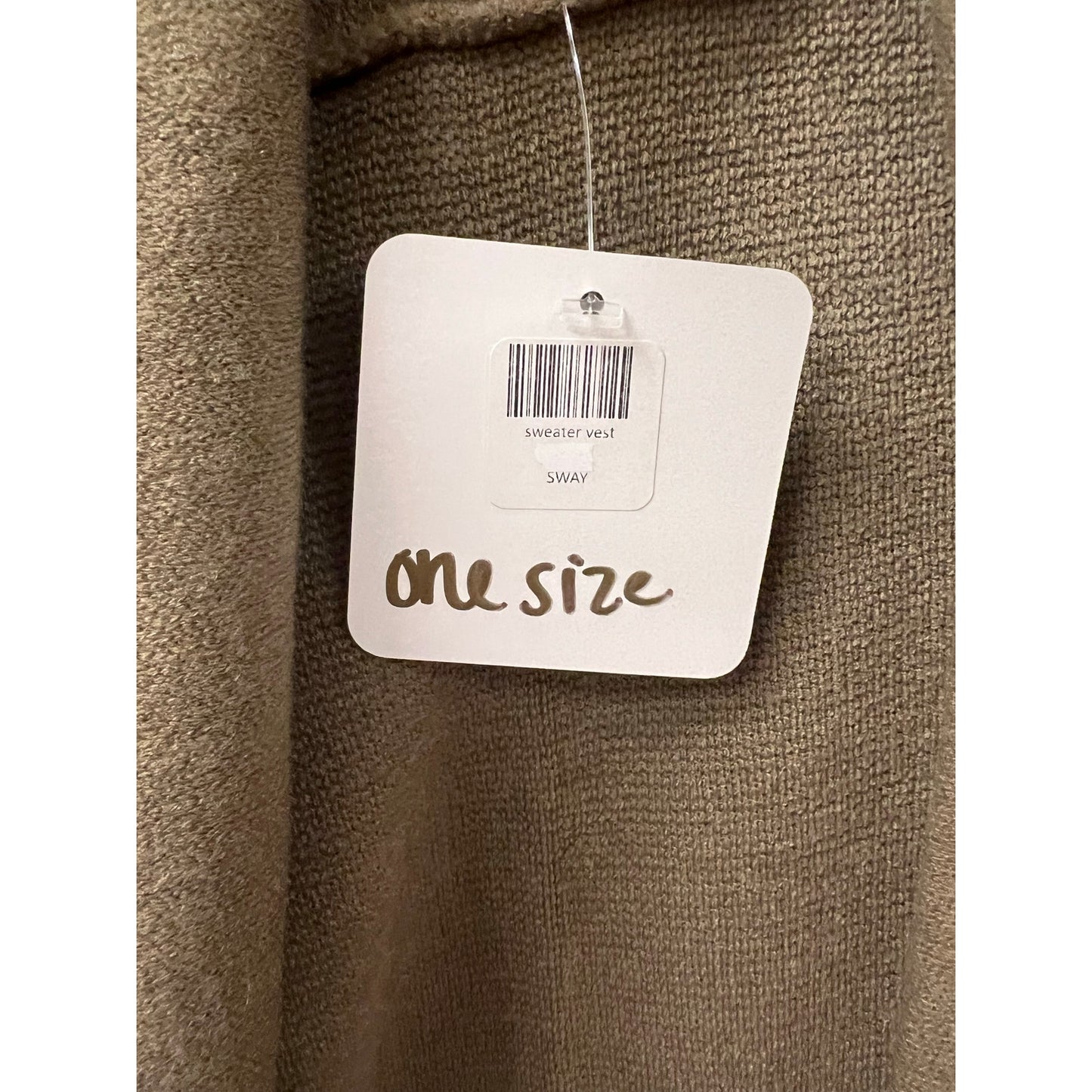 Sway Sweater Vest, Olive Green One Size