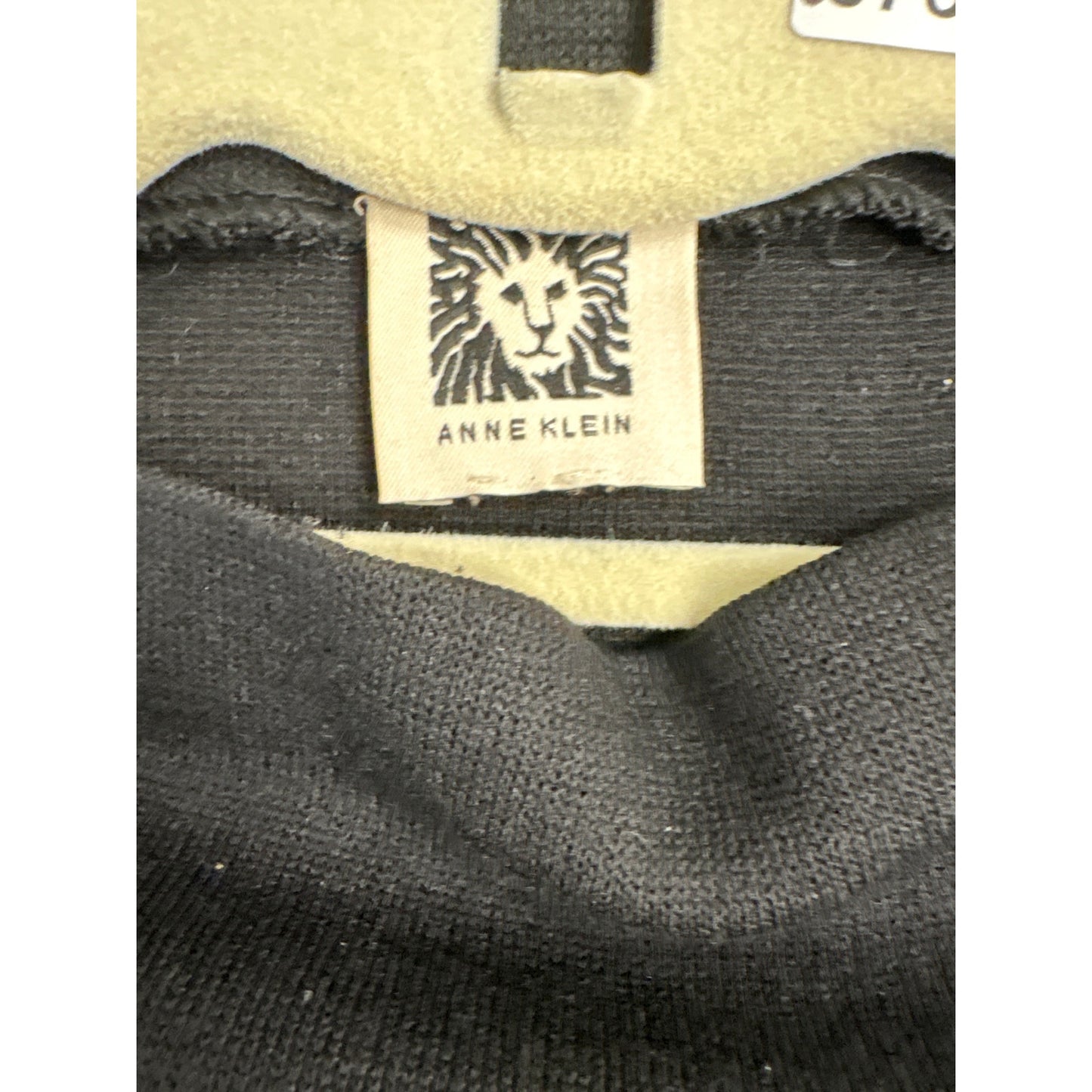 Anne Klein Black Sleeveless Funnelneck Knit Midi Dress Sz L