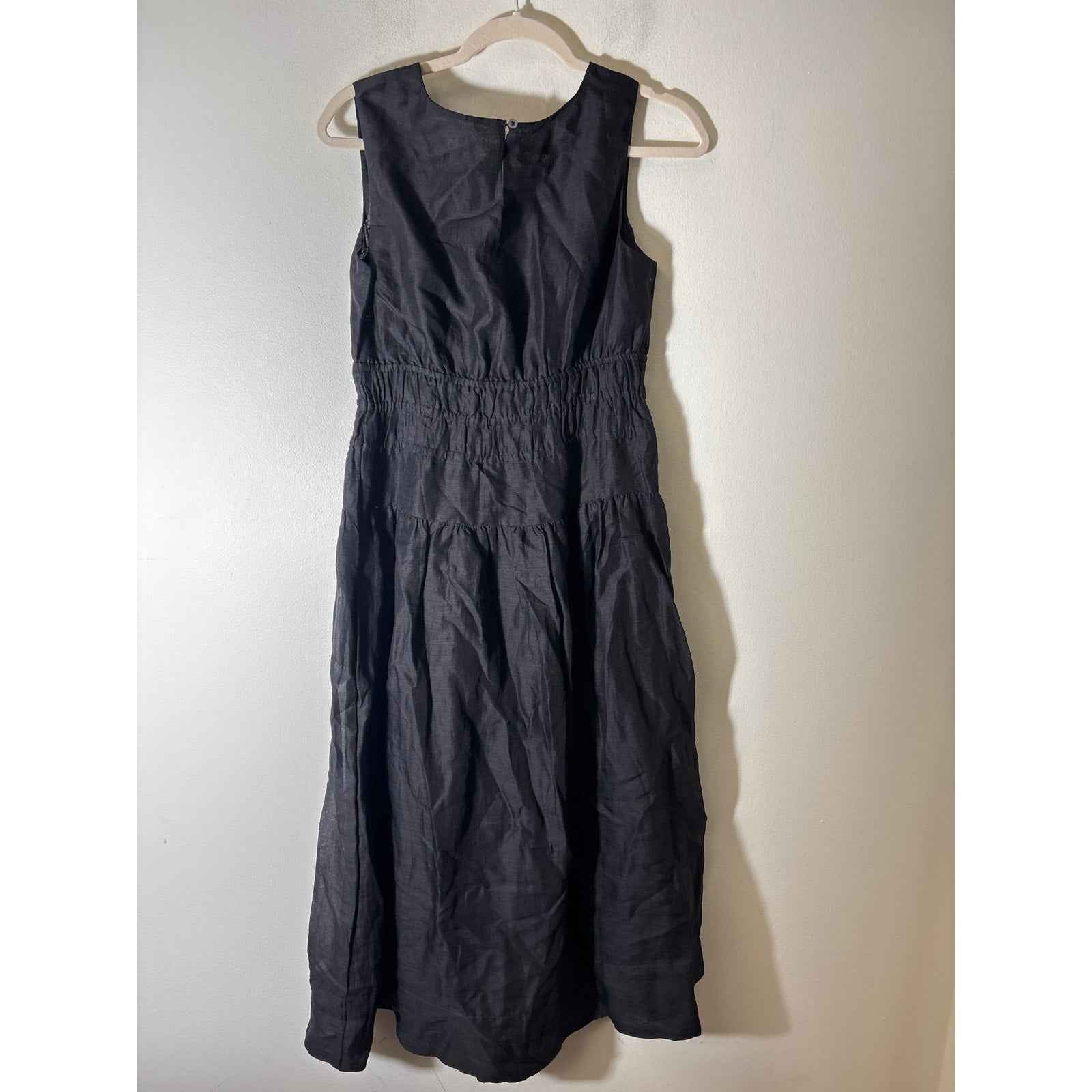 NWT J. Crew Black Sleeveless V-Neck Maxi Dress Sz S