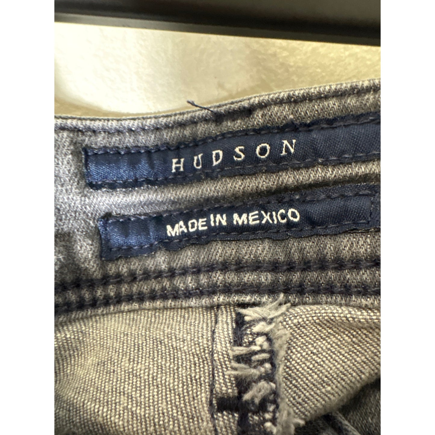 Hudson Black Denim Straight Leg Jeans Sz 30