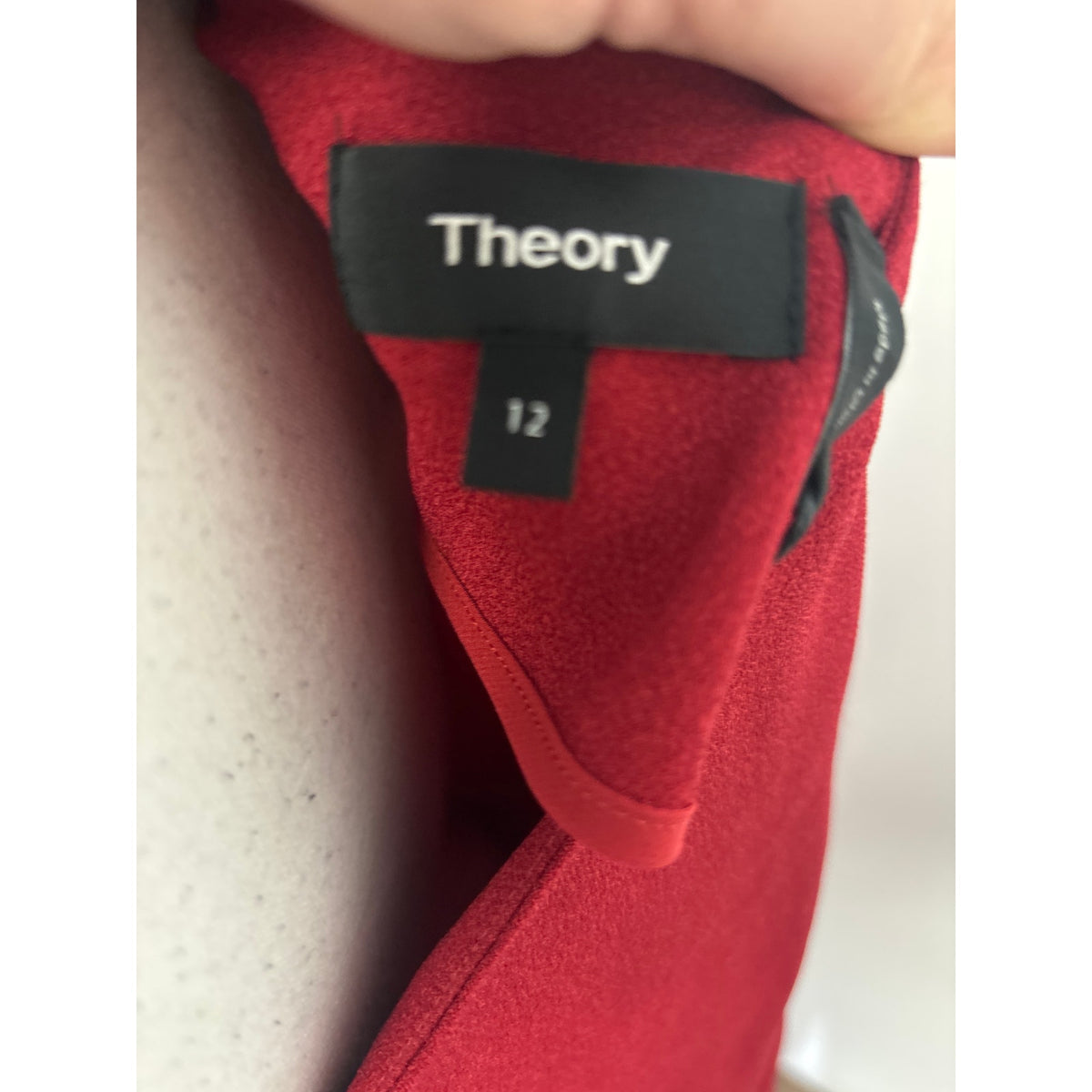 NWT Theory Crimson Red Rosina Crepe Dress Sz 12