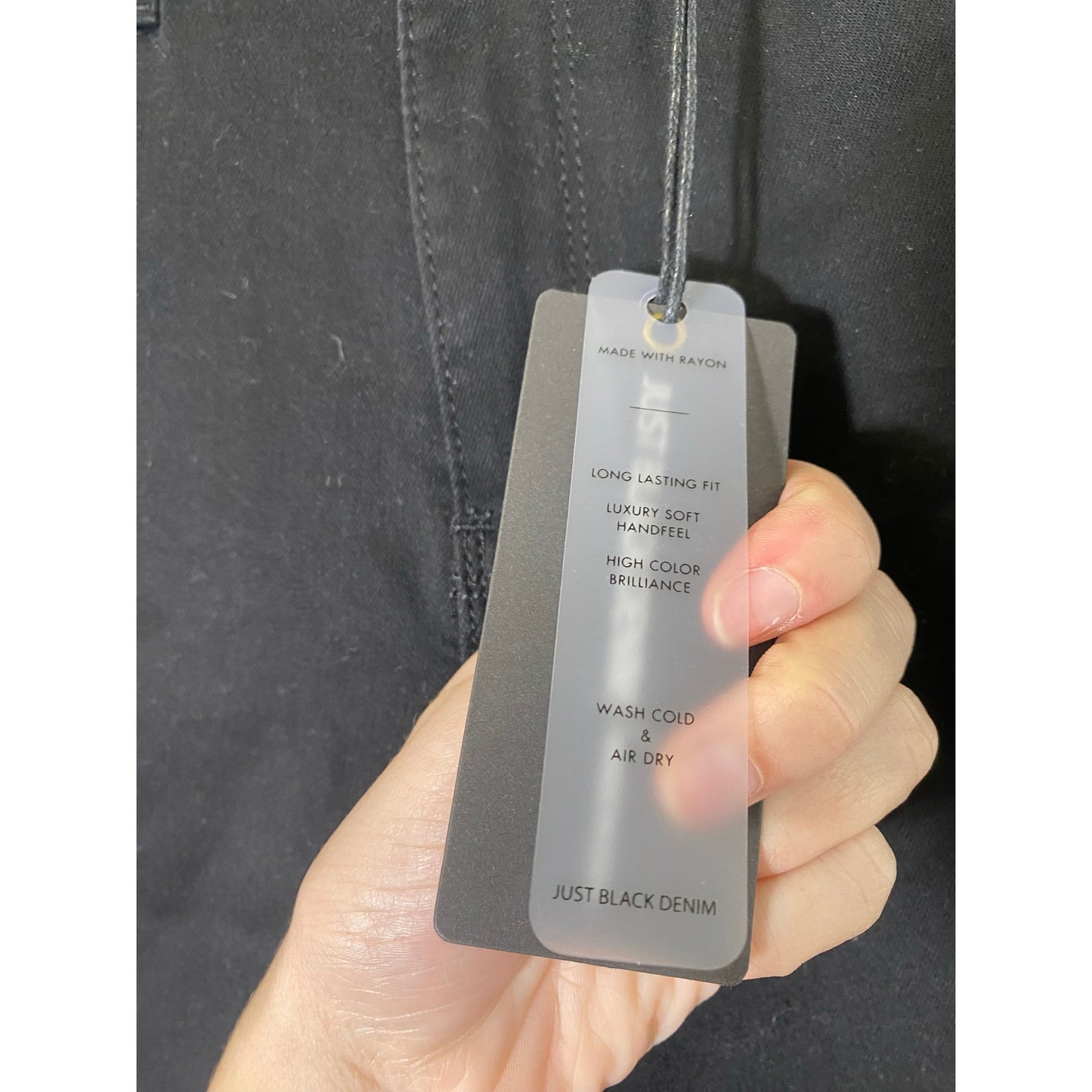 NWT Just Black Denim Step Hem With Stripe Black Jeans Sz 24