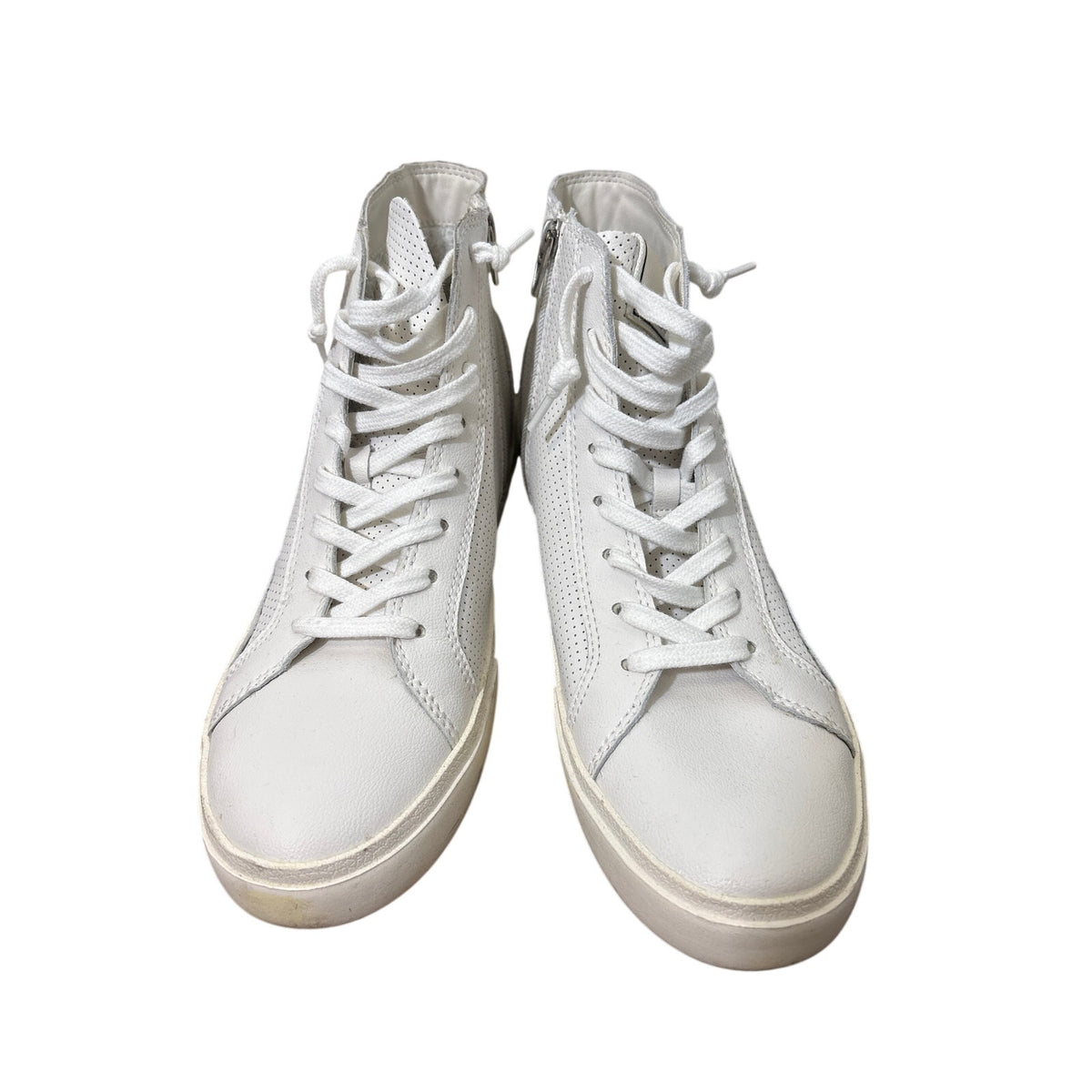 Dolce Vita White Laser Cut High Tops Sz 8.5