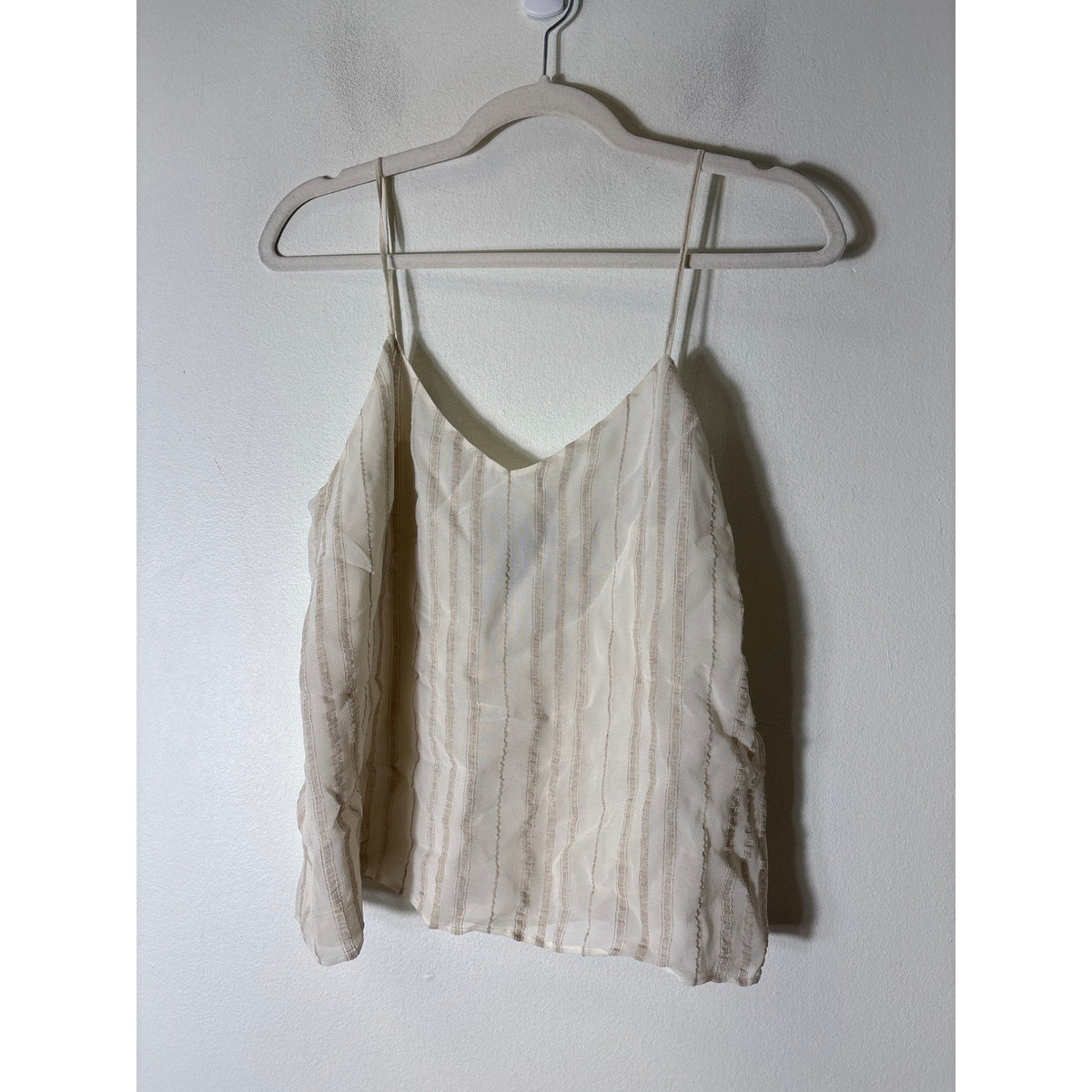 Finity Naturals brown and cream striped tank Sz M