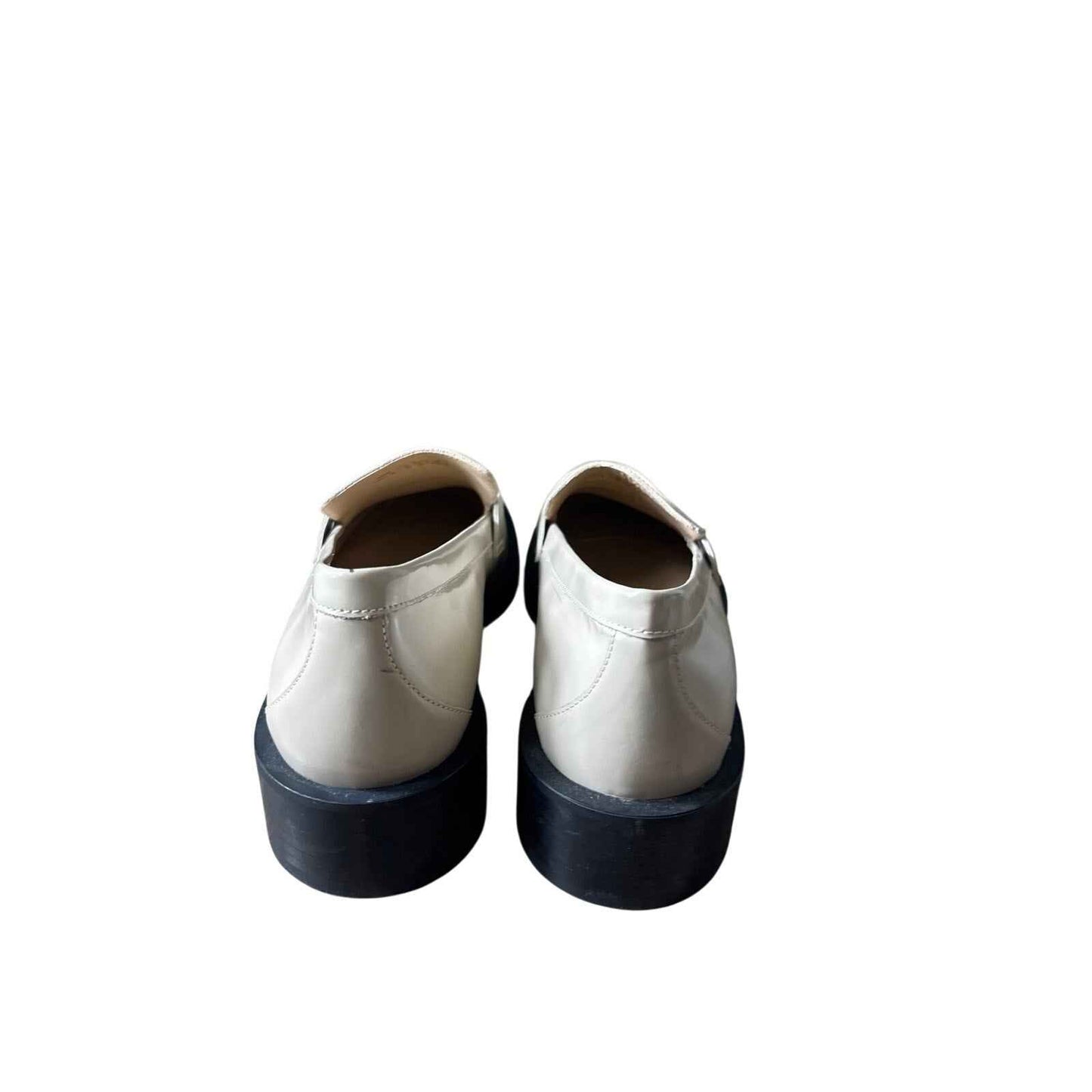 Stuart Weitzman Cream Penny Loafers Sz 9