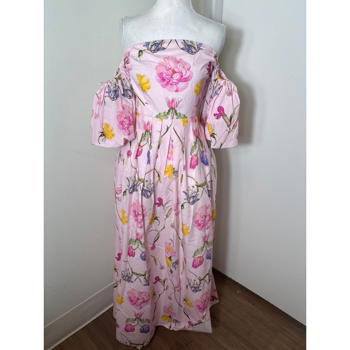 NWT Beyond by Vera Pink Floral Maxi Dress Sz S