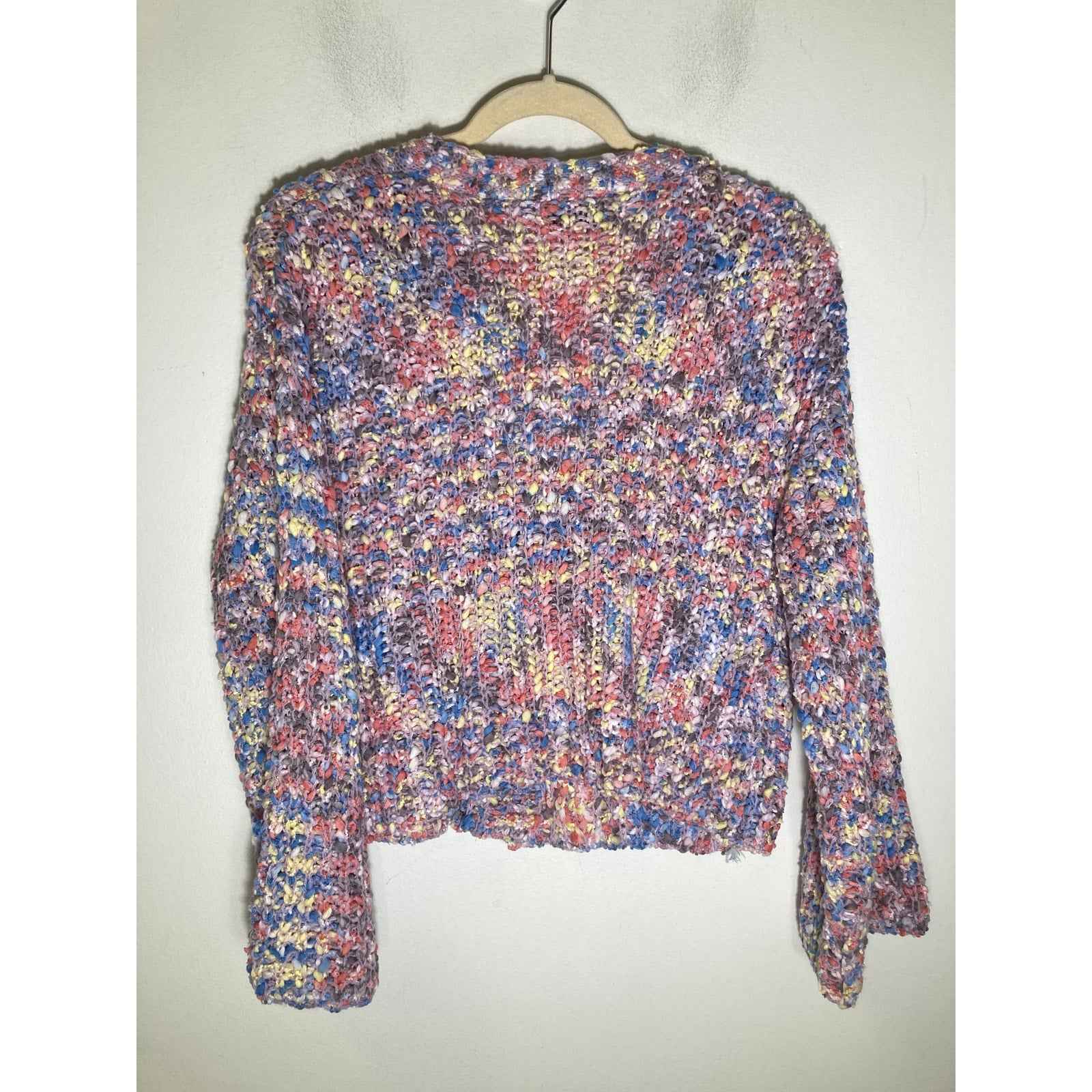 Lucy Paris Multi Color V Cardigan Sz XS