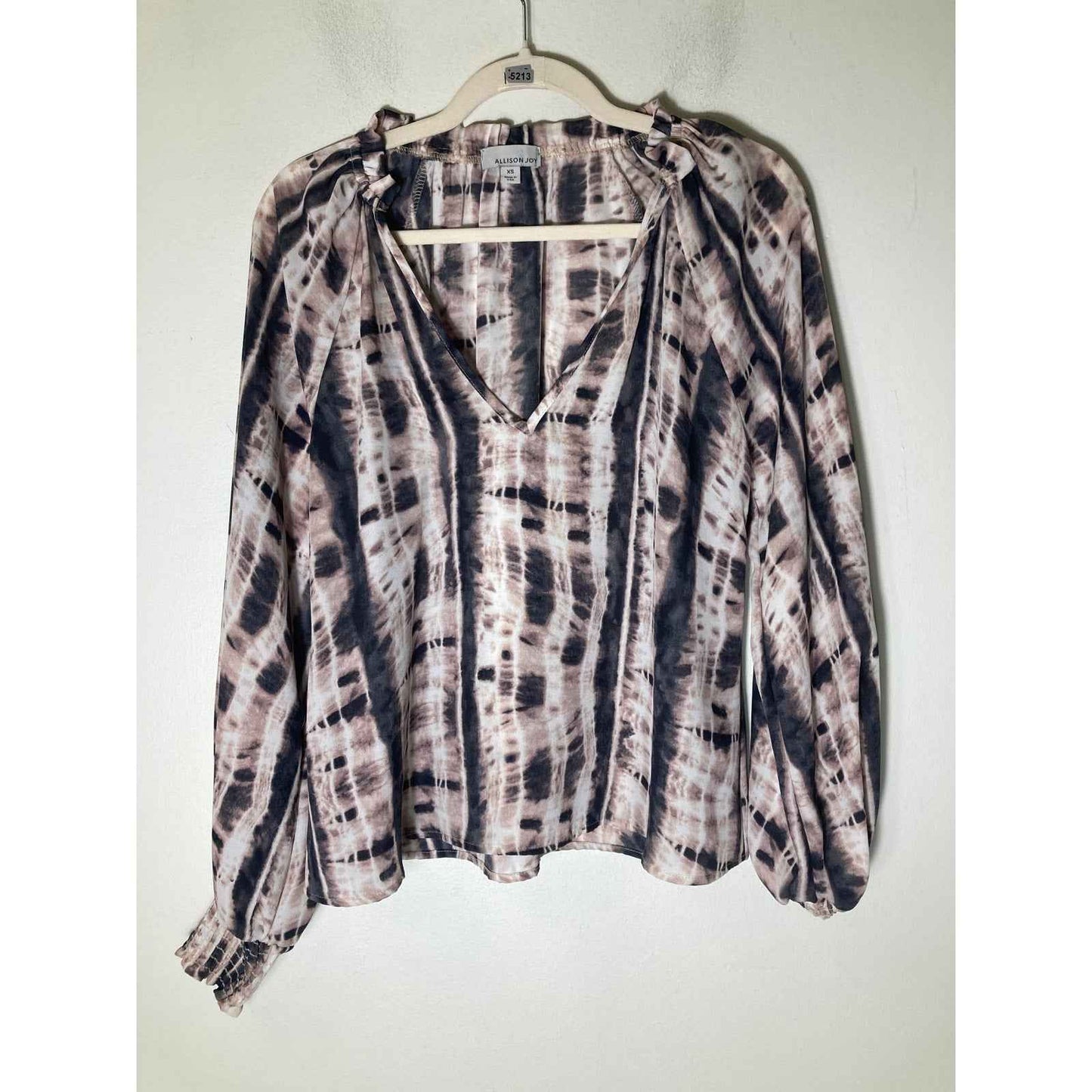 Allison Joy Black and Brown Long Sleeve Tie Dye Sz XS