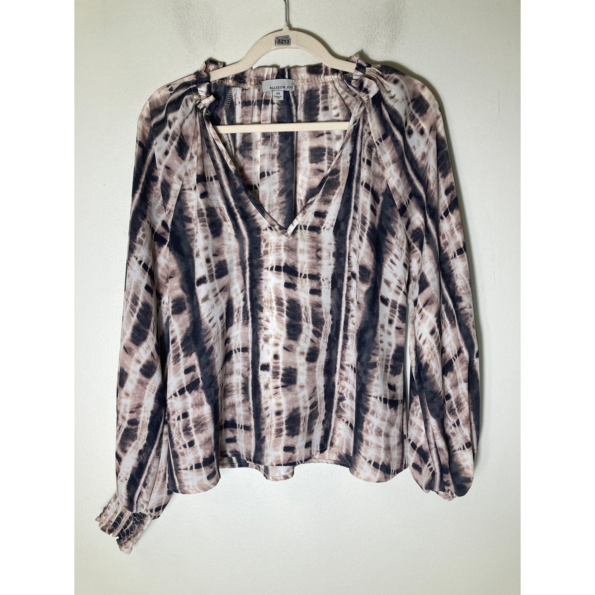 Allison Joy Black and Brown Long Sleeve Tie Dye Sz XS