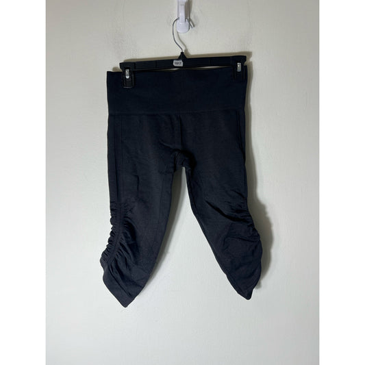 Lululemon Dark Grey/Charcoal Below the Knee Leggings Ribbed Waist Band Sz 6