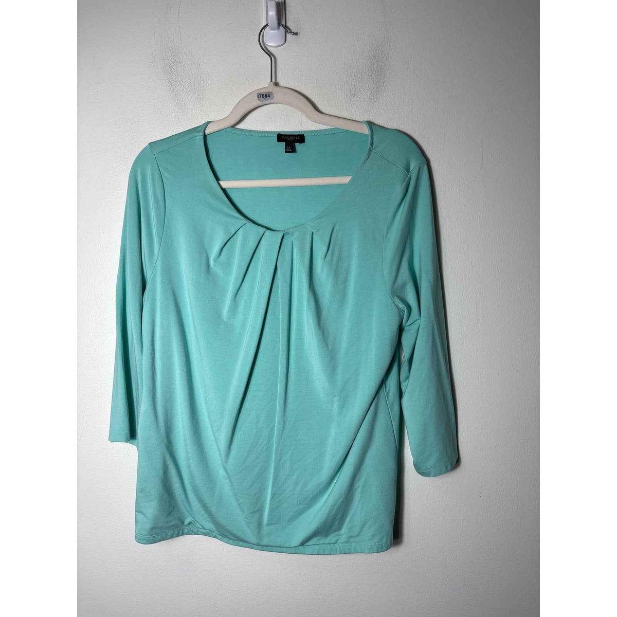 Talbots Aqua Scoop Neck Long Sleeve Tee Sz LP